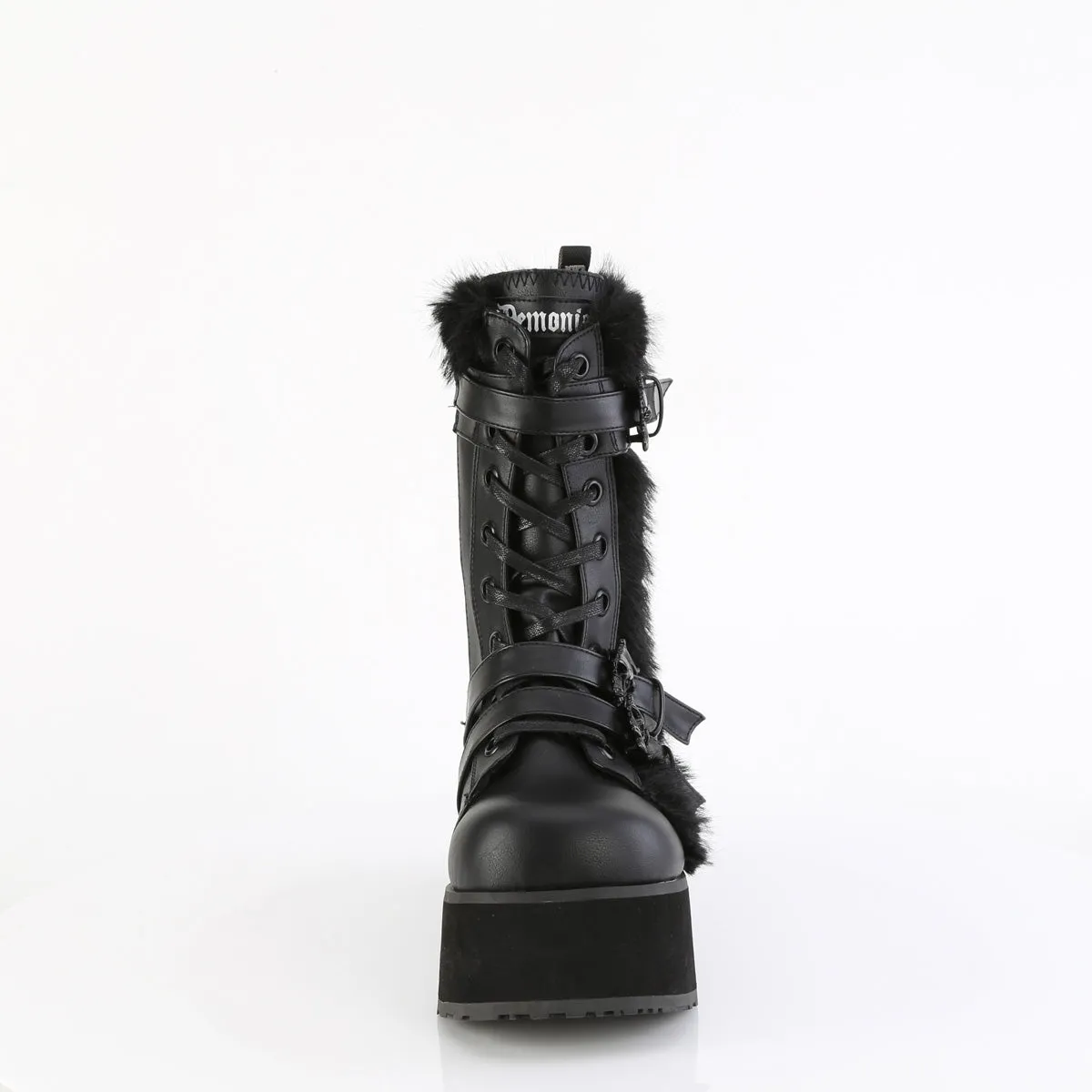 3 Inch Platform TRASHVILLE-218 Black Pu