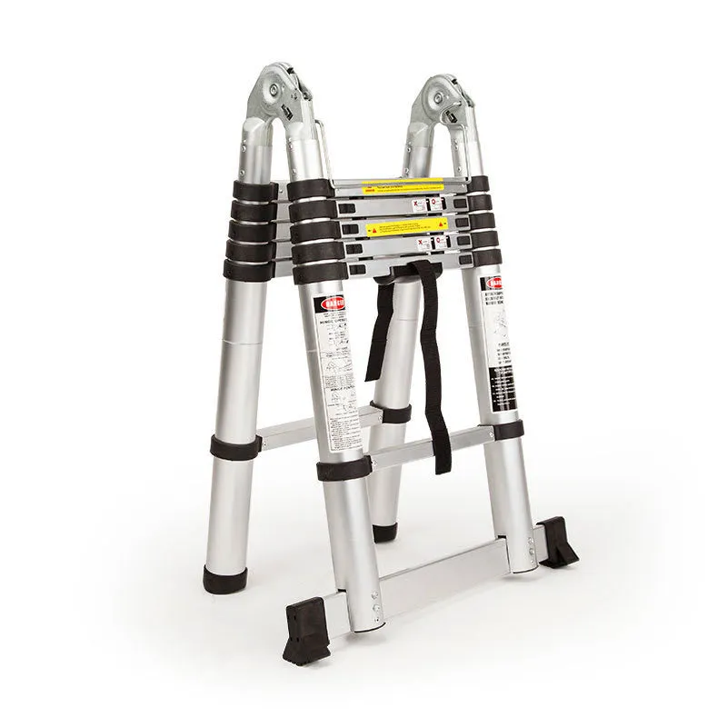 3.8m Telescopic Folding Ladder, SGS Certified, Aluminium, Bullet