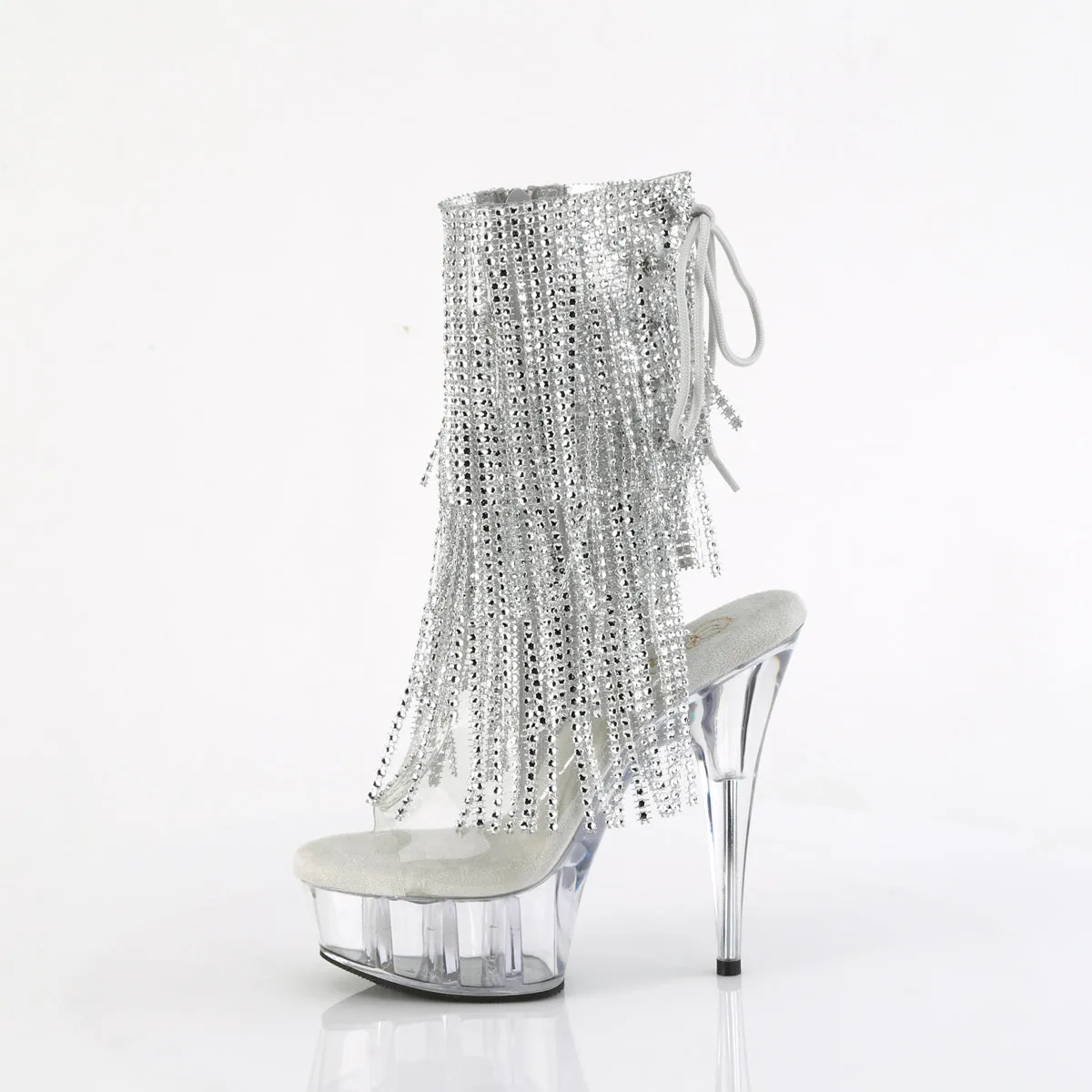 6 Inch Heel DELIGHT-1017RSF Clear Silver