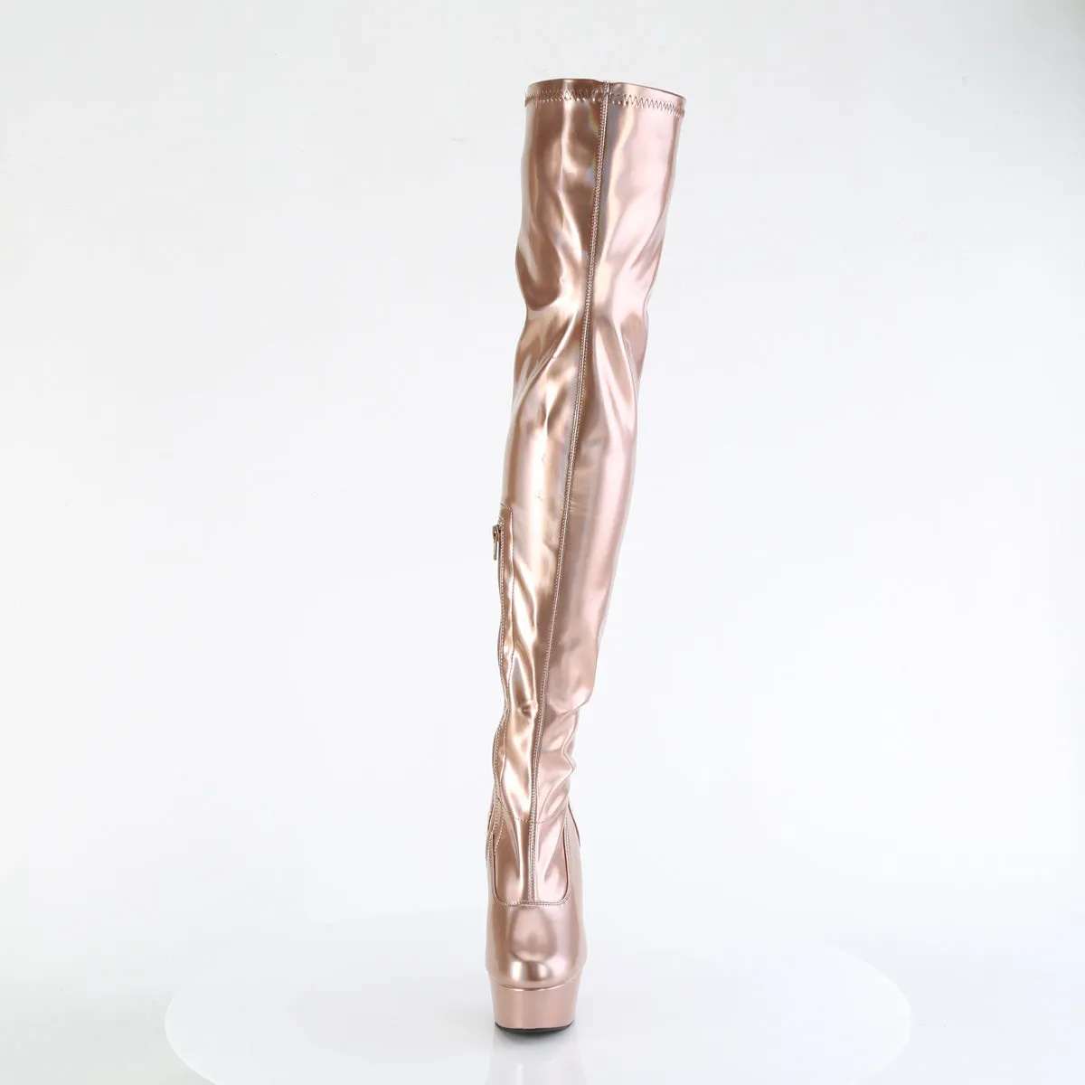 6 Inch Heel DELIGHT-3000HWR Rose Gold Holo