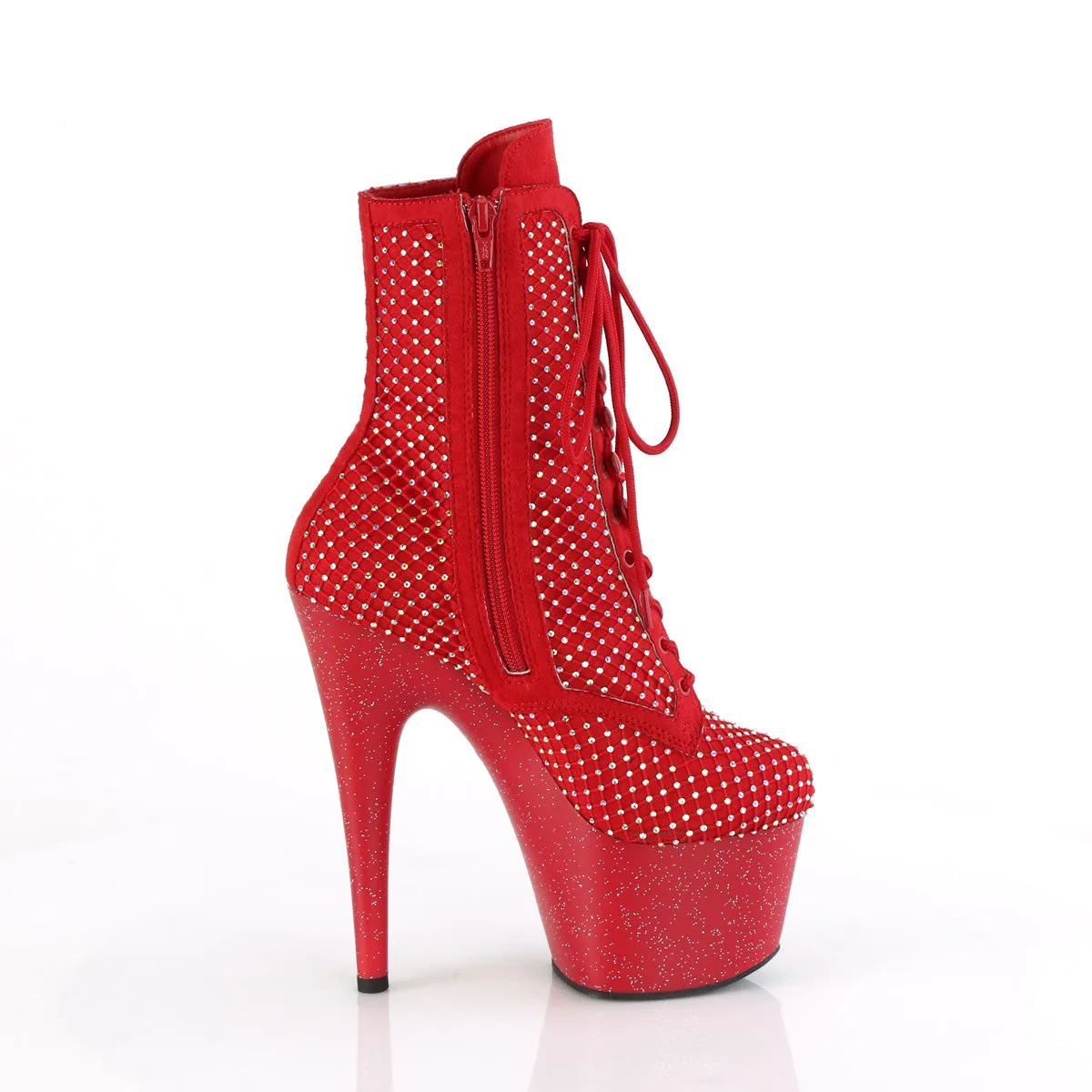 7 Inch Heel ADORE-1020RM Red Rhinestone