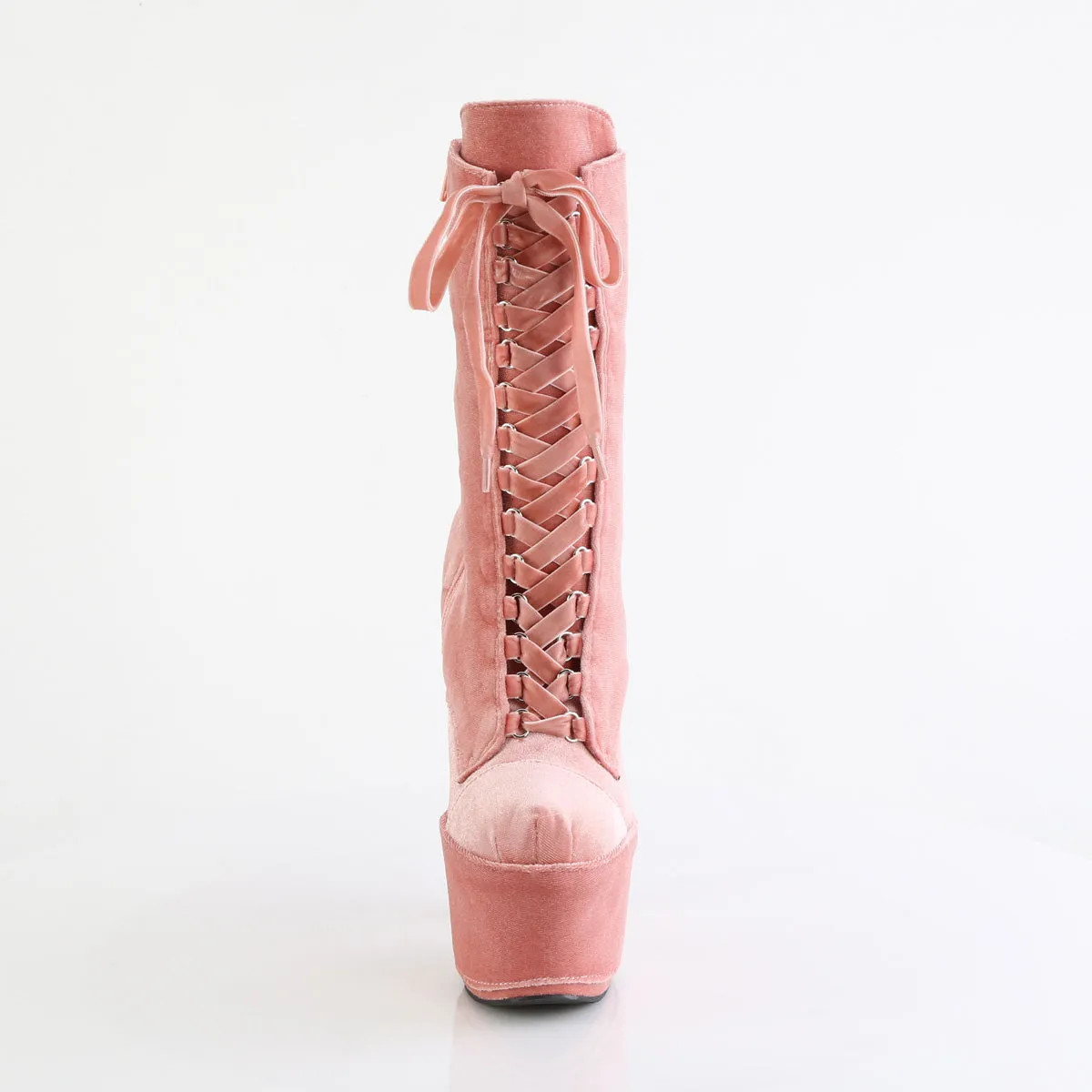 7 Inch Heel ADORE-1045VEL Dusty Pink Velvet