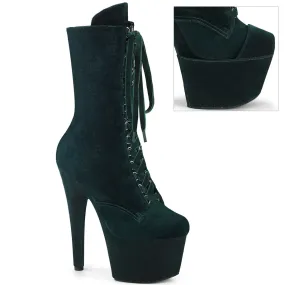 7 Inch Heel ADORE-1045VEL Emerald Green Velvet