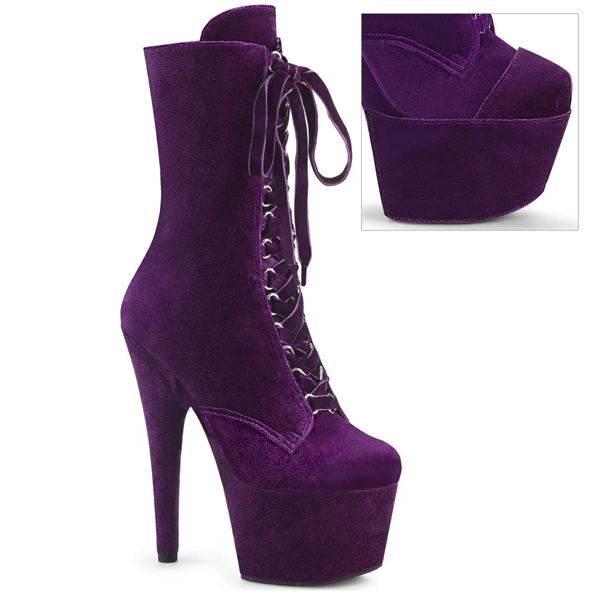 7 Inch Heel ADORE-1045VEL Purple Velvet