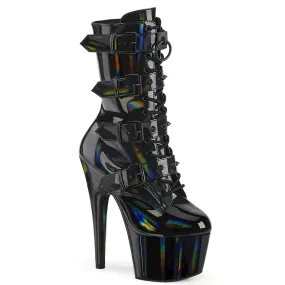 7 Inch Heel ADORE-1046 Black Holo Patent