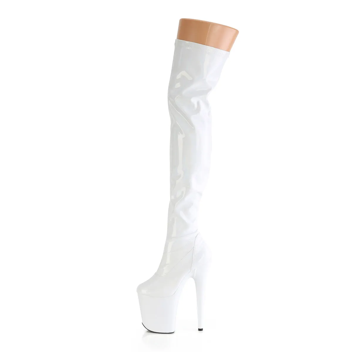 8 Inch Heel FLAMINGO-3000HWR White Holo