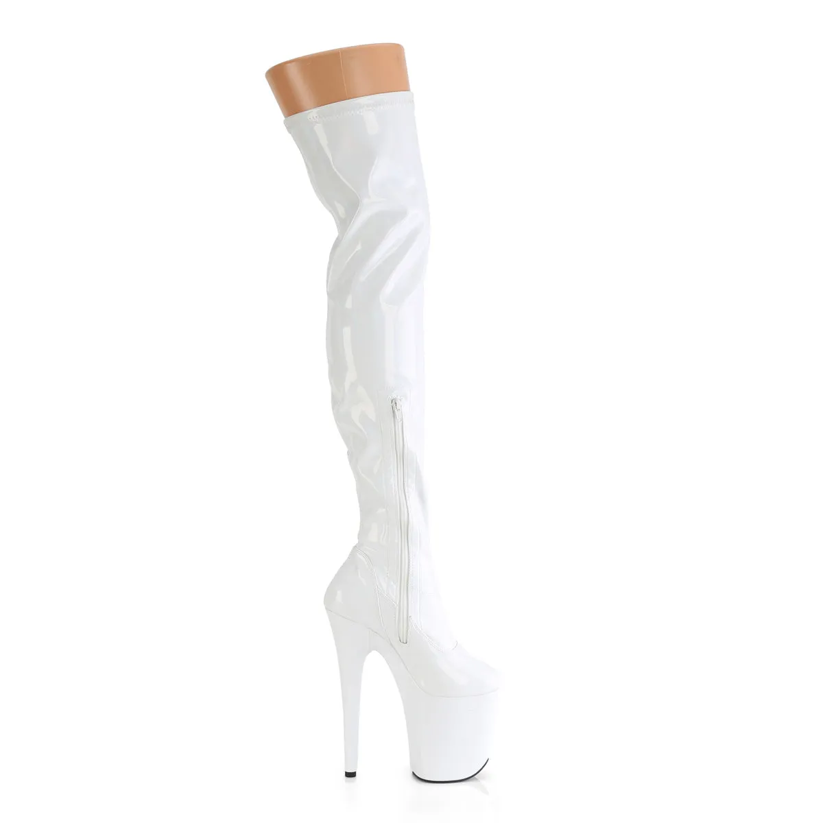 8 Inch Heel FLAMINGO-3000HWR White Holo