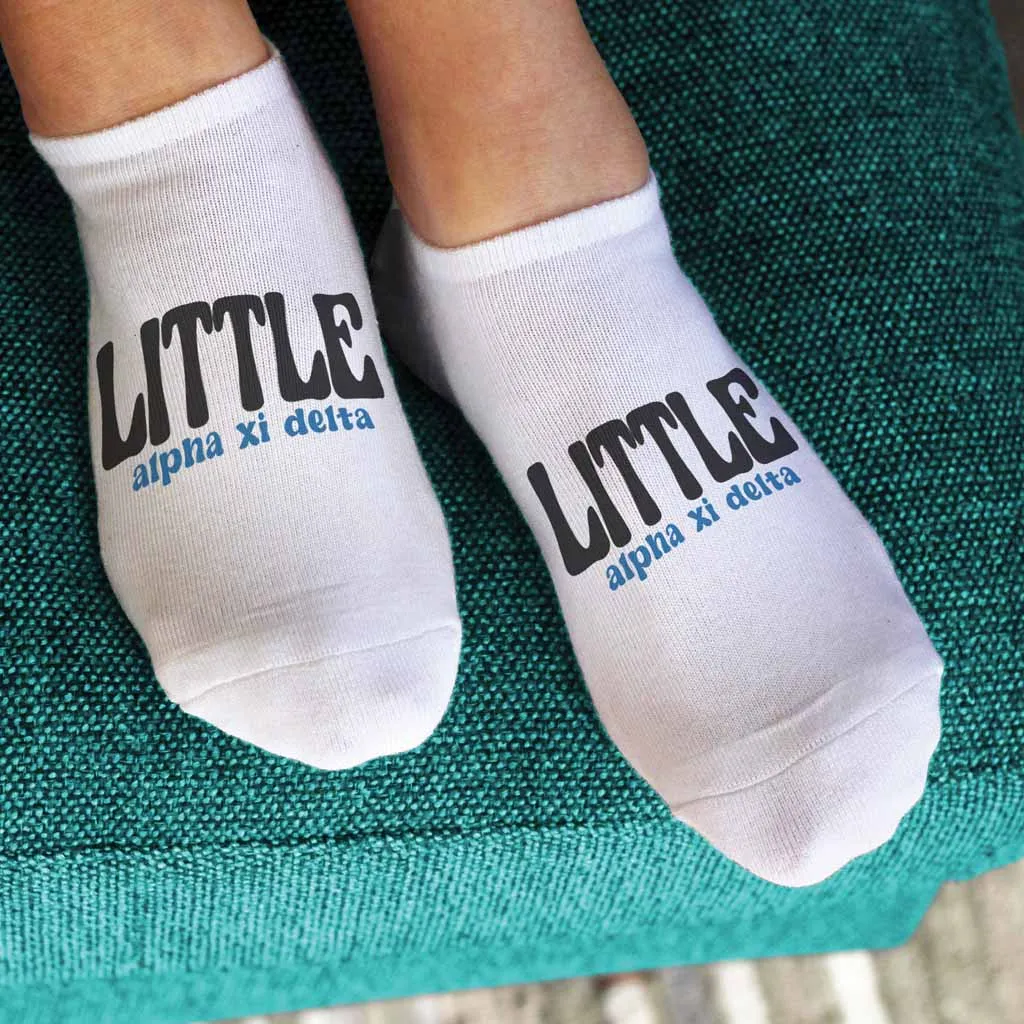 Alpha Xi Delta No Show Socks for Bigs and Littles