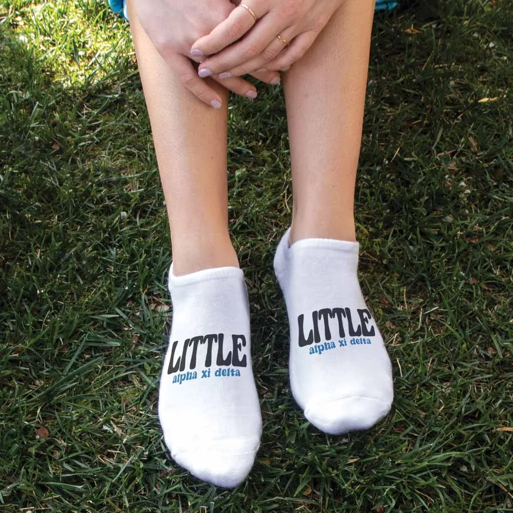 Alpha Xi Delta No Show Socks for Bigs and Littles