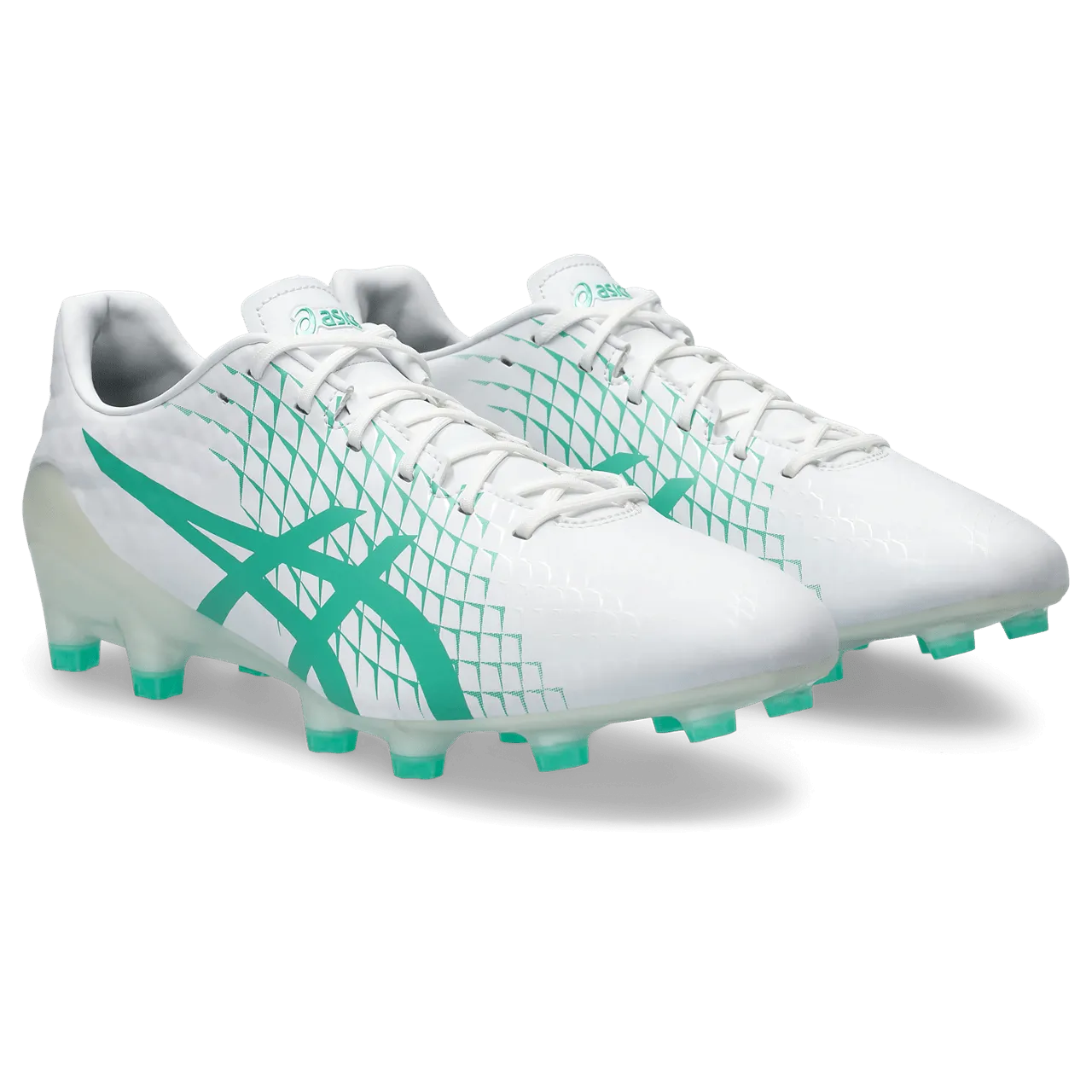 Asics Menace 4 FG Senior Football Boot WHT/AURORA GREEN