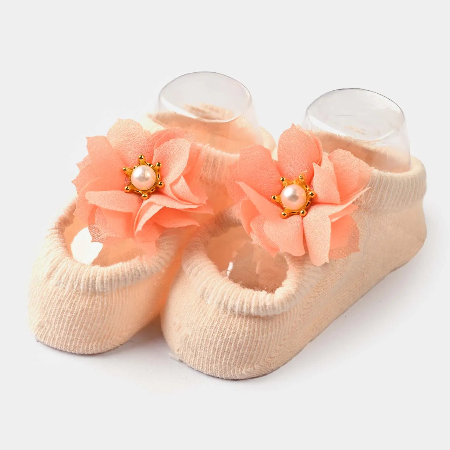 Baby Socks/Booties| Peach