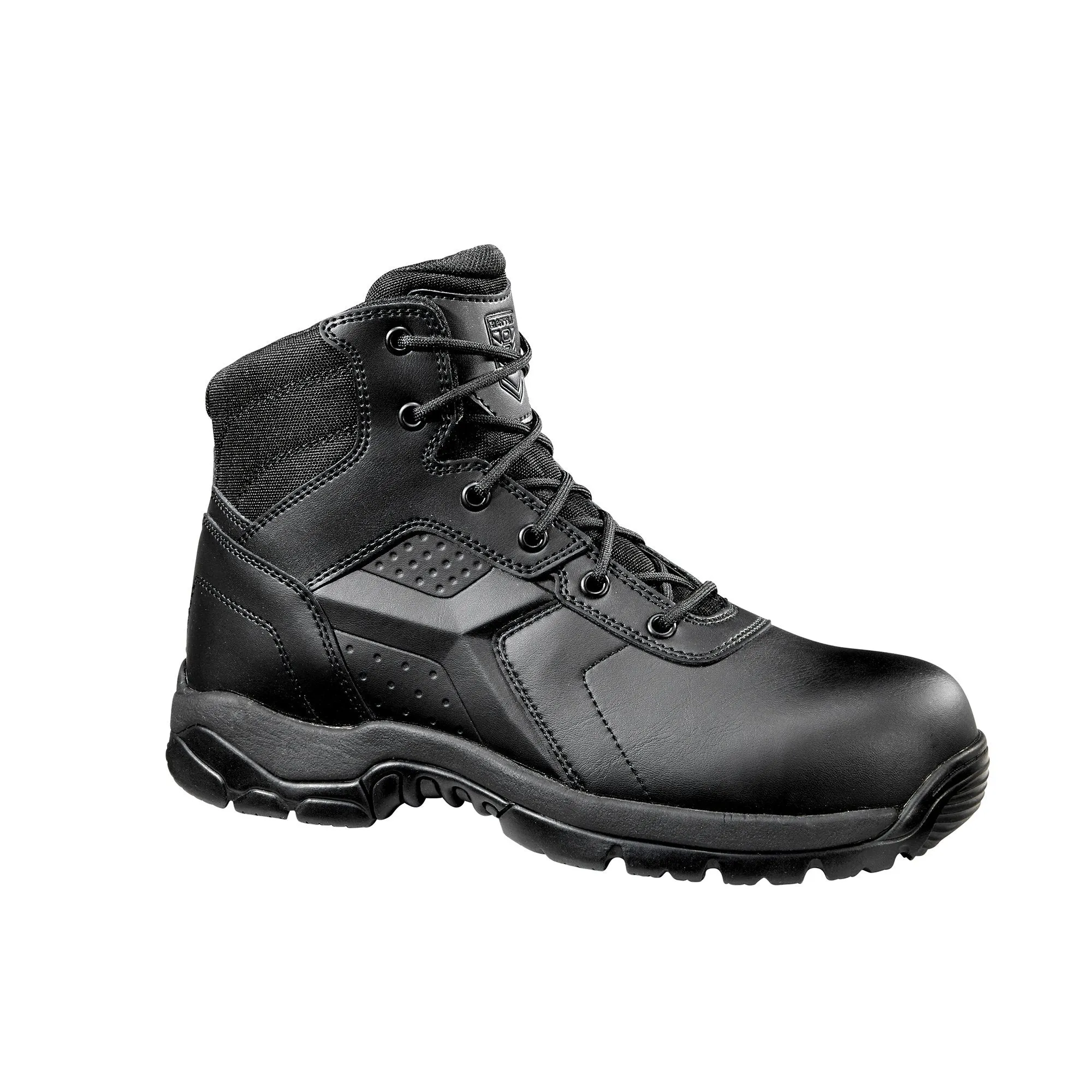 BATTLE-OPS 6-INCH WATERPROOF BLACK TACTICAL BOOT - SIDE ZIP & COMP SAFETY TOE