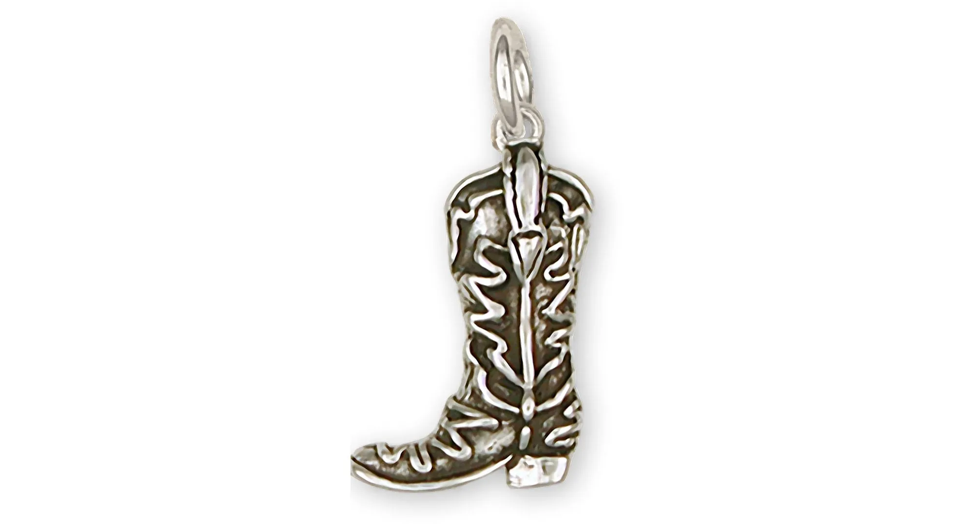 Boot Jewelry Sterling Silver Handmade Western Texas Boot Charm  B2-C