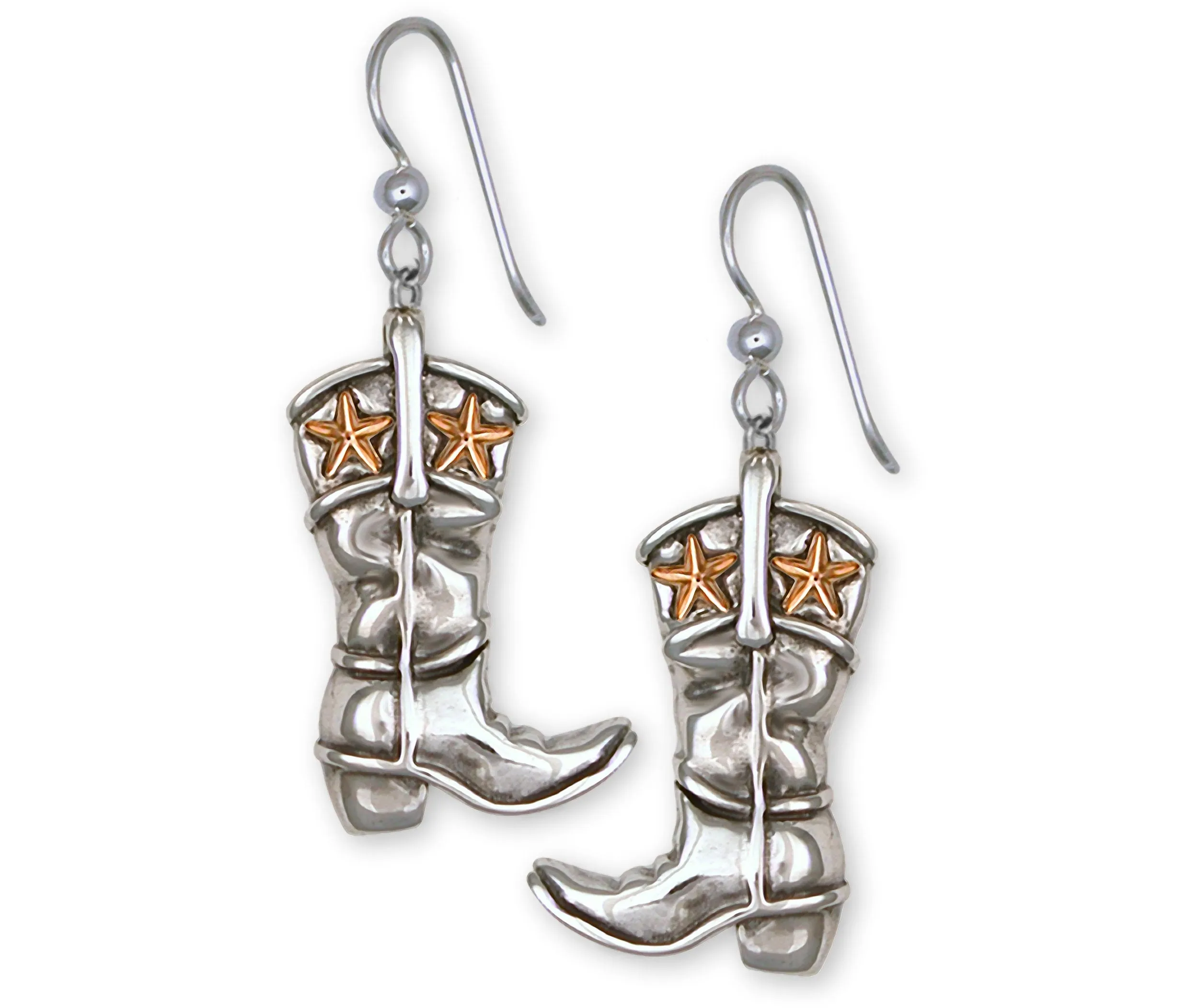 Boot Jewelry Sterling Silver Handmade Western Texas Boot Earrings  W13-E