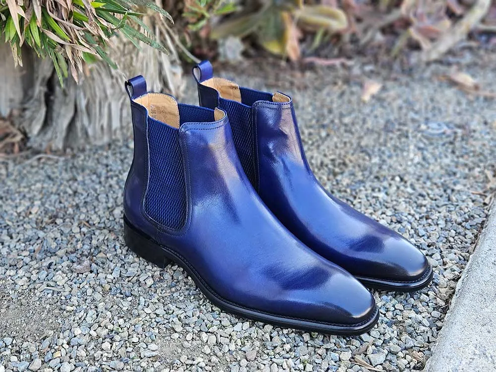 Calfskin Leather Chelsea Boot