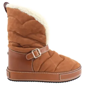 Chloe Tan Suede Shearling Winter Boot - 37 / 7