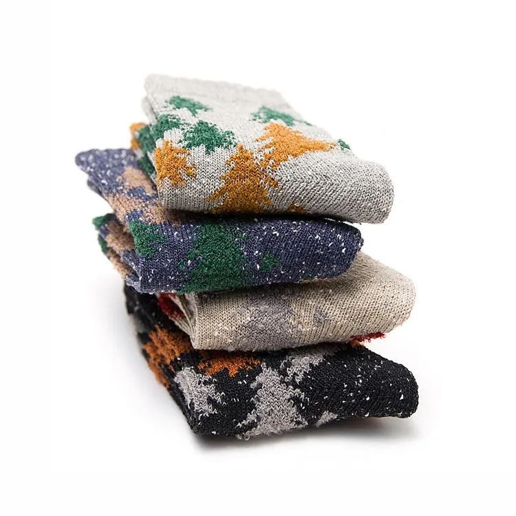 Cotton Socks | Snowy Forest | Grey