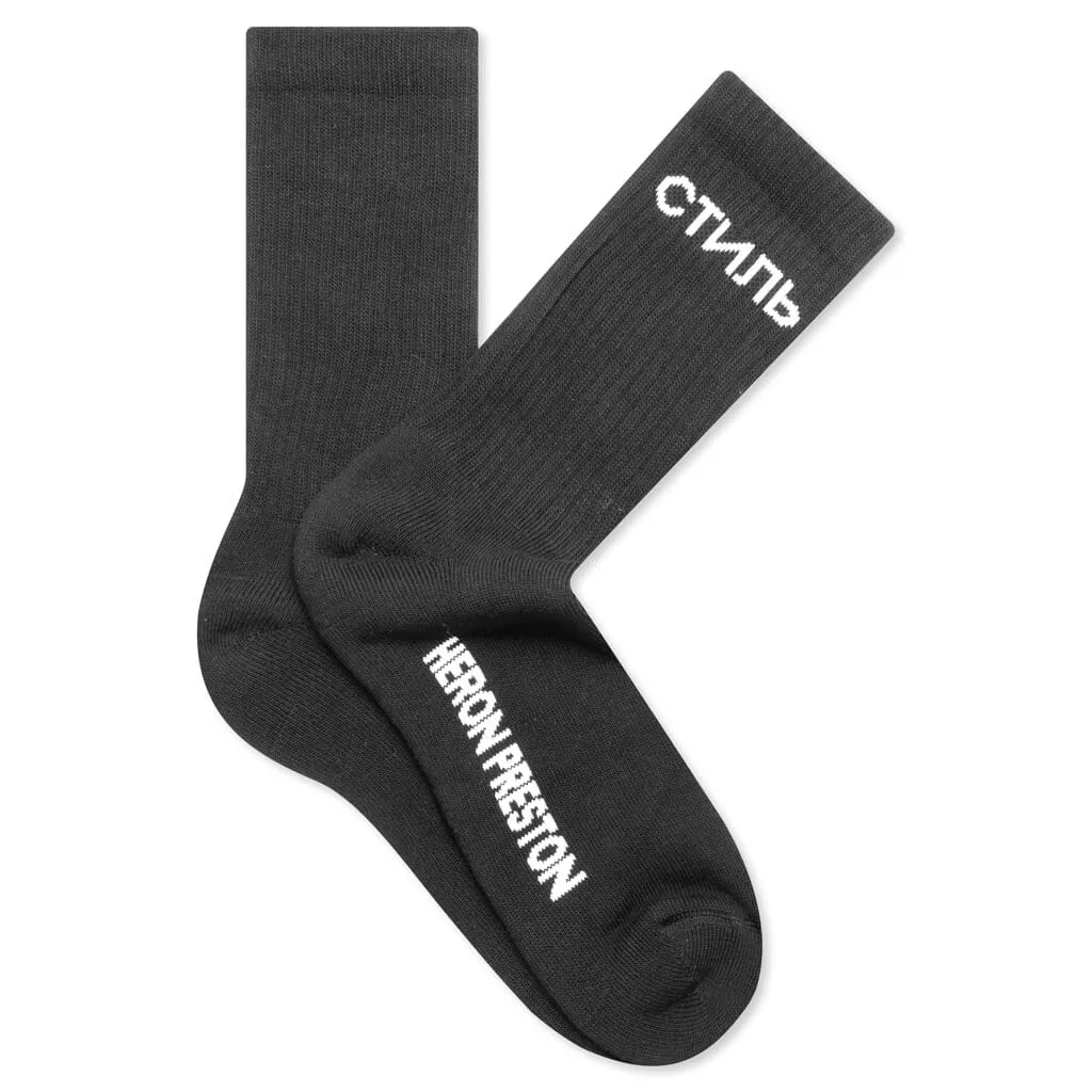 CTNMB Long Socks - Black/White