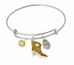 High Heel Boot Charm Bangle Bracelet