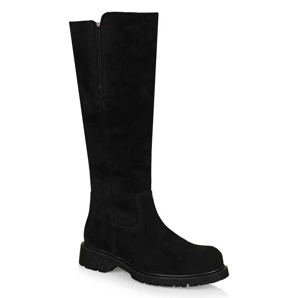 La Canadienne Women's Helene Black Shearling Suede Waterproof