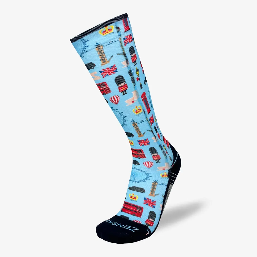 London Doodle Compression Socks (Knee-High)