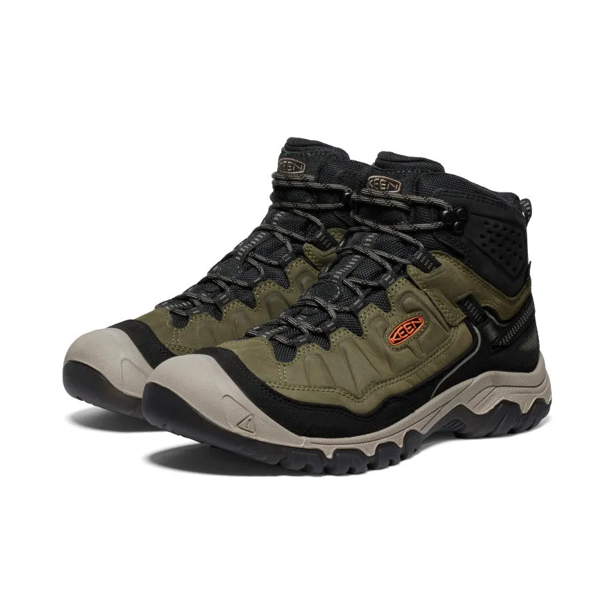 Men's Targhee IV Waterproof Hiking Boot  |  Dark Olive/Gold Flame