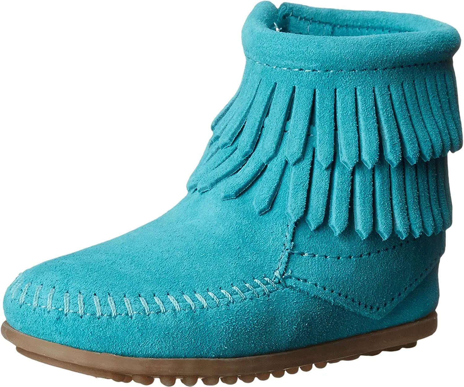 Minnetonka Kid's Double Fringe Side Zip Boot