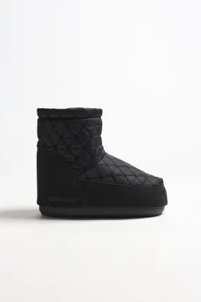 Moon Boot Icon Low No Lace in Schwarz