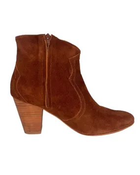 Octavia Western Bootie (Copper Suede)