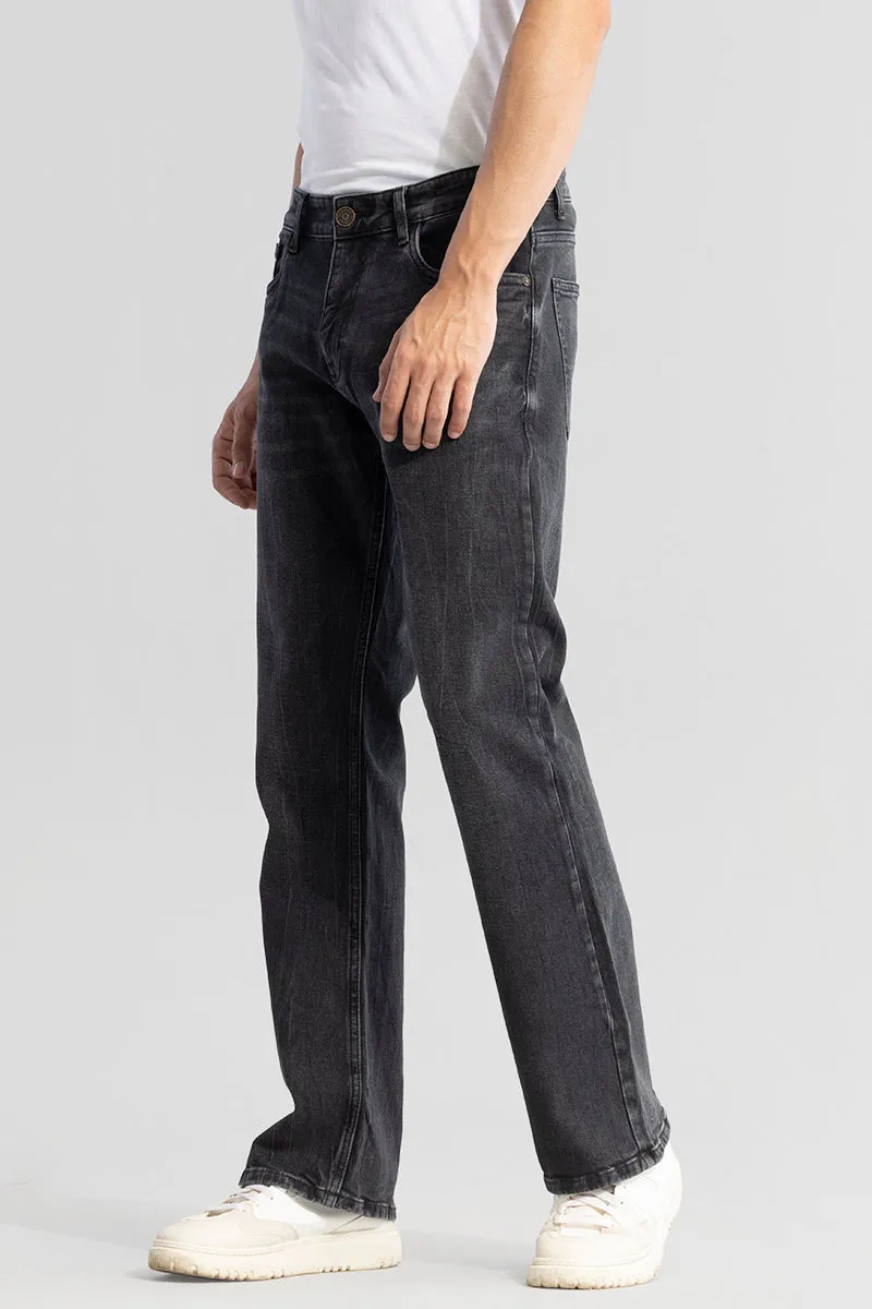 RetroRipple Slate Black Bootcut Jeans