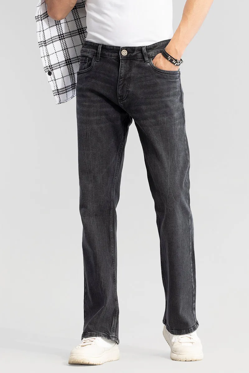 RetroRipple Slate Black Bootcut Jeans