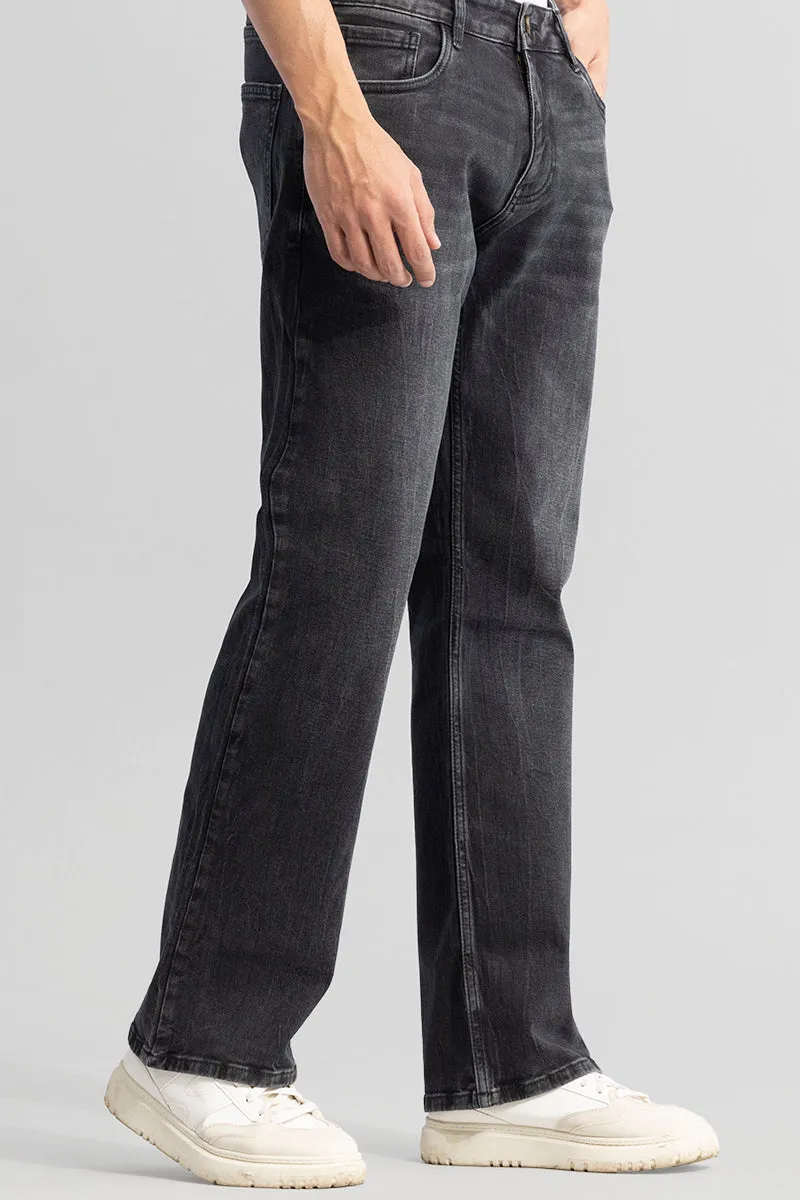 RetroRipple Slate Black Bootcut Jeans