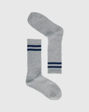 Ribbed Sports Sock Grey