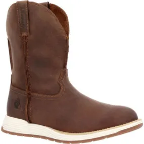 Rocky Men's Farmstead 10" Comp Toe Western Work Boot -Brown- RKW0400