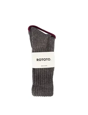 RoToTo Loose Pile Socks Mix Charcoal