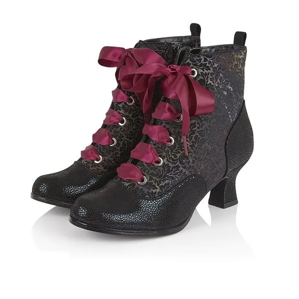 Ruby Shoo Beth Vintage Black Ankle Boot