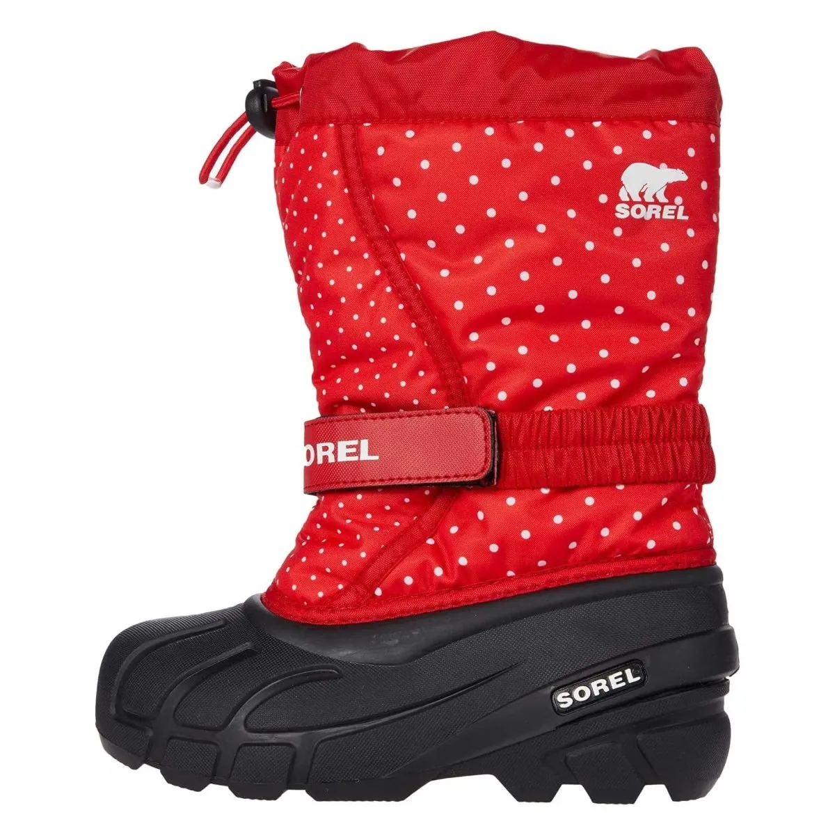 Sorel Girl's Flurry Red/White Polka Dot Waterproof