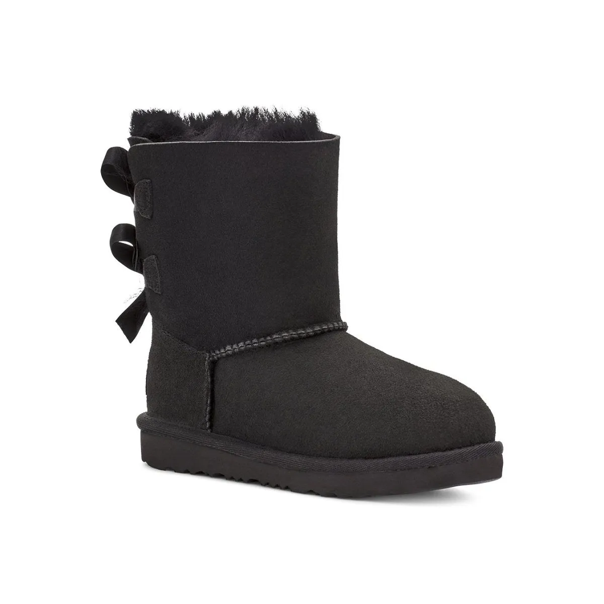 UGG Girl's Bailey Bow II Black (Sizes 5-6)