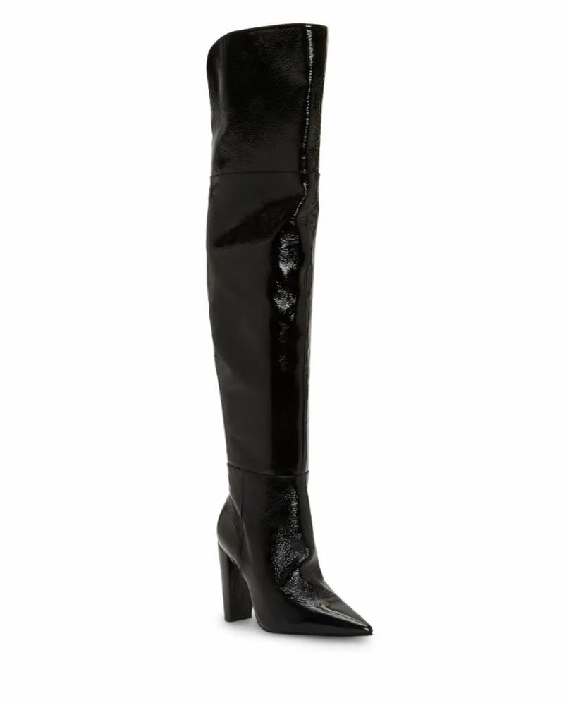 Vince Camuto Black Minnada Leather Ankle Boots