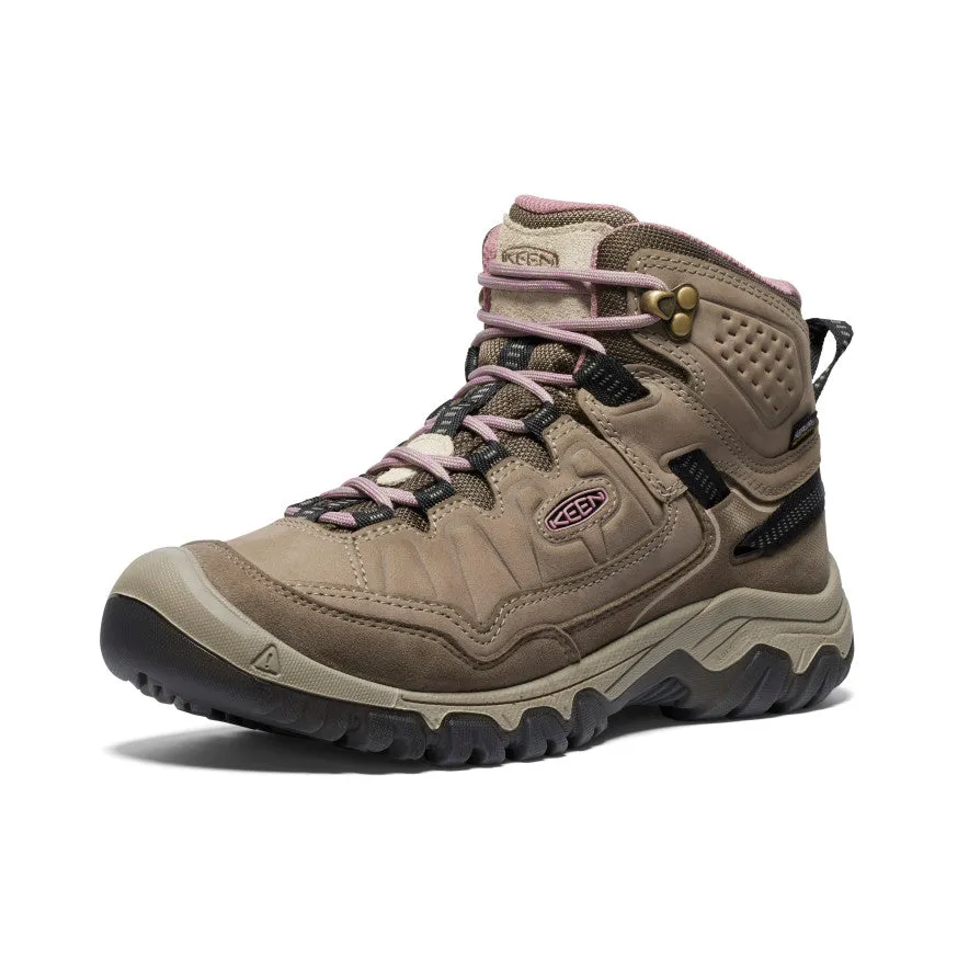 Women's Targhee IV Wide Waterproof Hiking Boot  |  Brindle/Nostalgia Rose